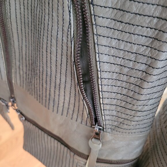 ImprovD Lamb Leather Moto Jacket - Picture 7 of 16